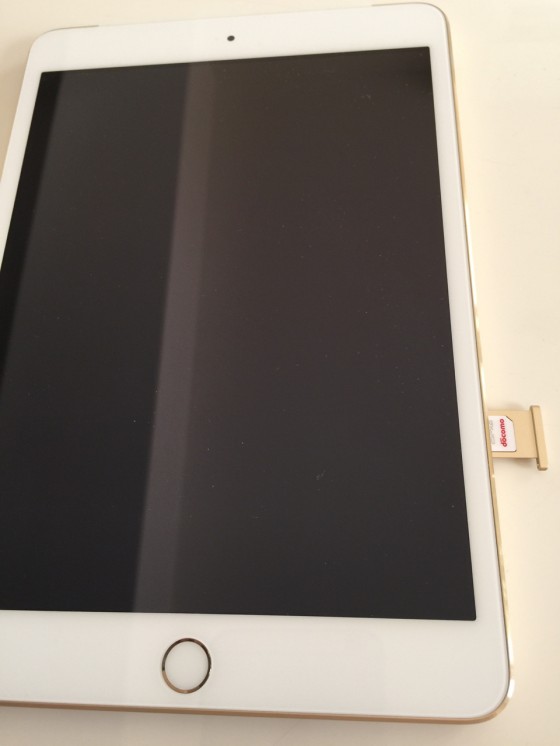 iPad mini 3 128GB セルラーモデル ゴールド 動作良好 ケース付 iPad mini 3 128GB WiFi + Cellular モデル ゴールド SIMフリーモデル